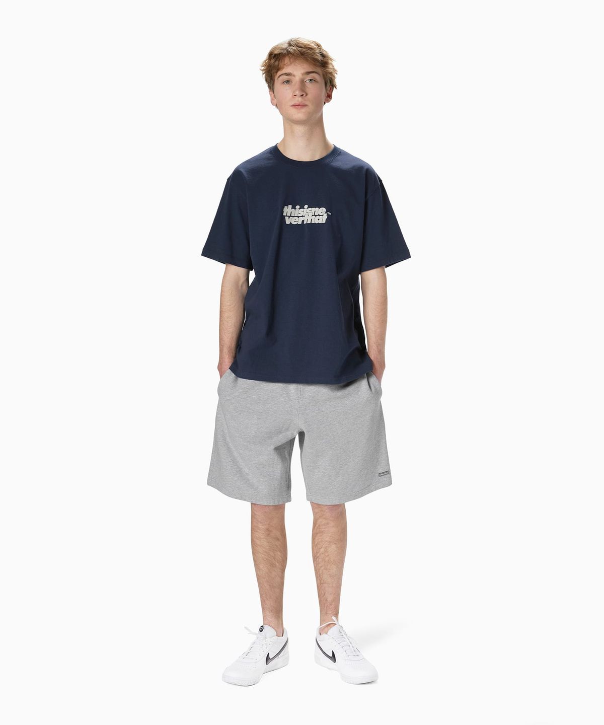 디스이즈네버댓(THISISNEVERTHAT) (SS25) T.N.T. Classic HDP Sweatshort Heather Grey
