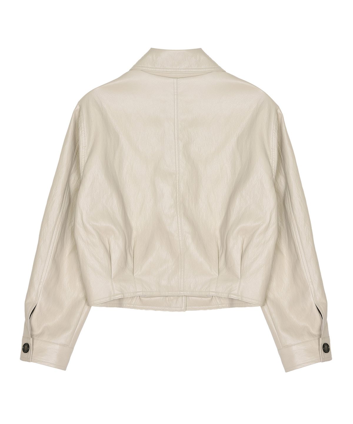 닉앤니콜(NICK&NICOLE) CUTING LINE LEATHER JACKET_CREAM