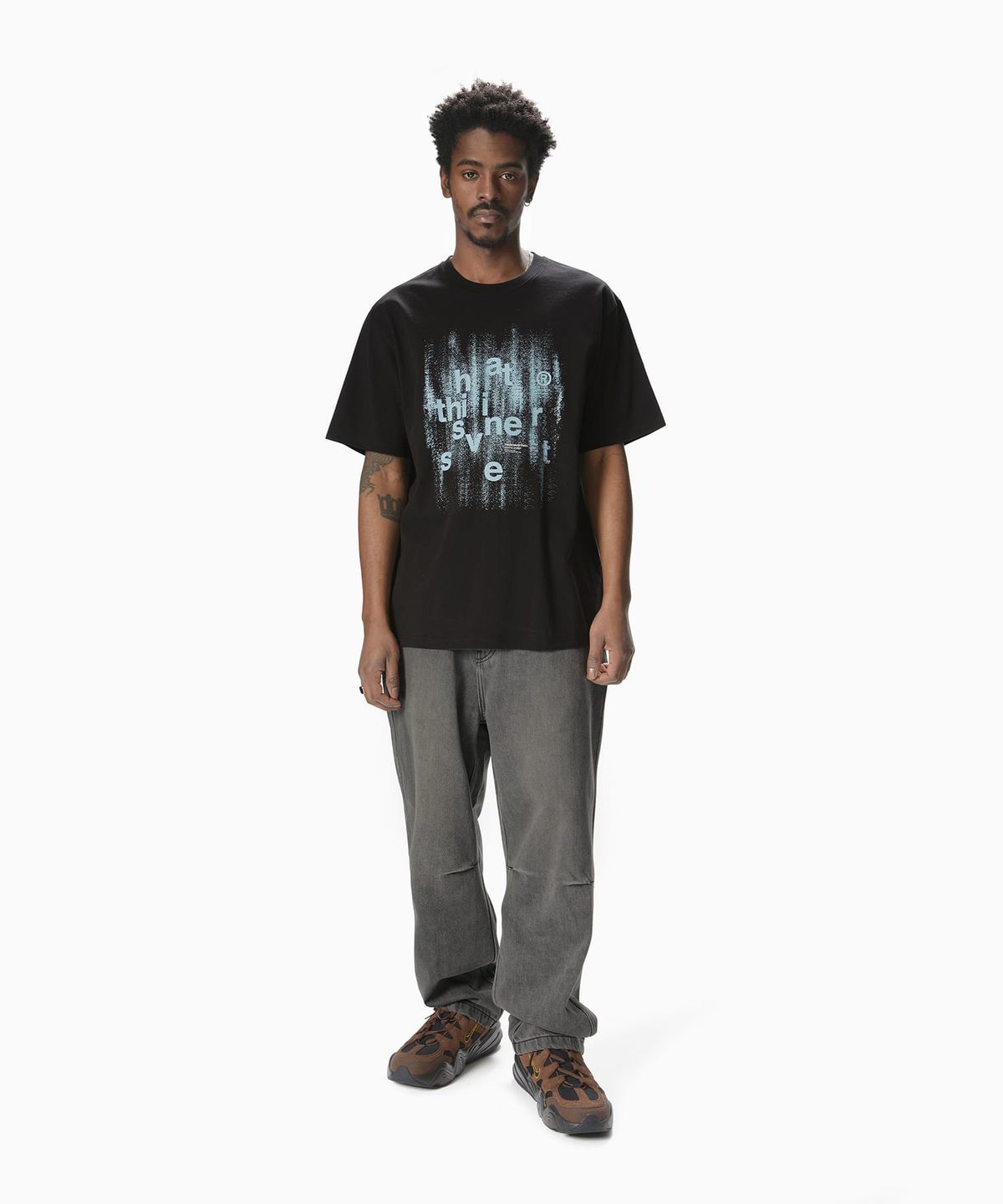 디스이즈네버댓(THISISNEVERTHAT) (SS25) Brushed Paint Tee Black