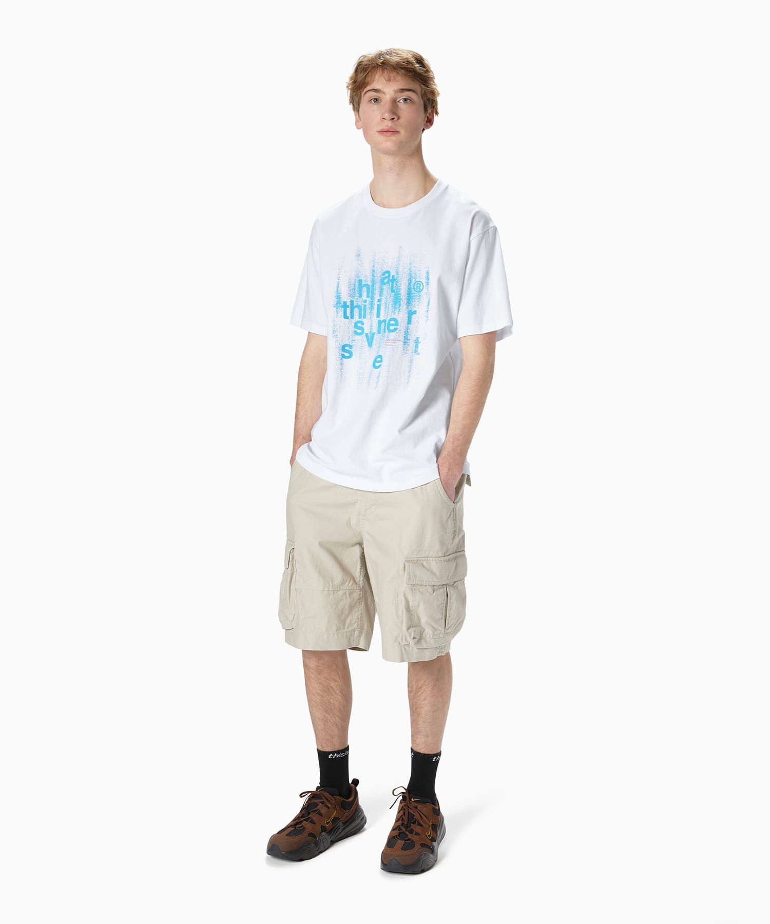 MUSINSA公式 | thisisneverthat® Brushed Paint Tee White