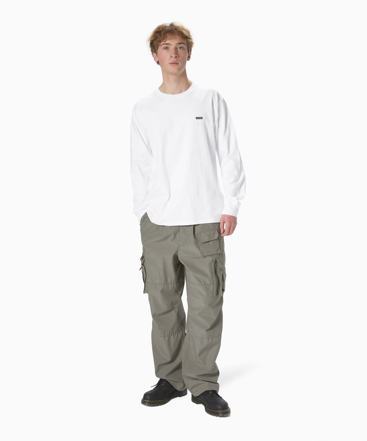 디스이즈네버댓(THISISNEVERTHAT) (SS25) T.N.T. Classic HDP L/S Tee White