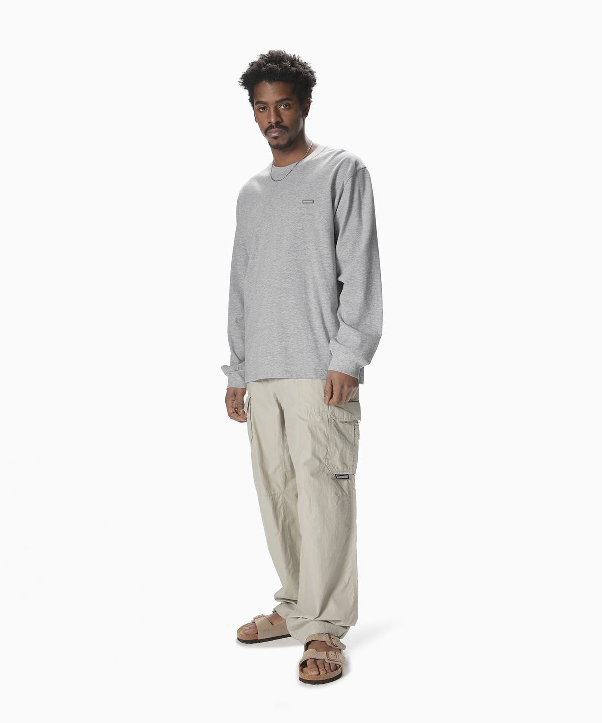 디스이즈네버댓(THISISNEVERTHAT) (SS25) T.N.T. Classic HDP L/S Tee Heather Grey