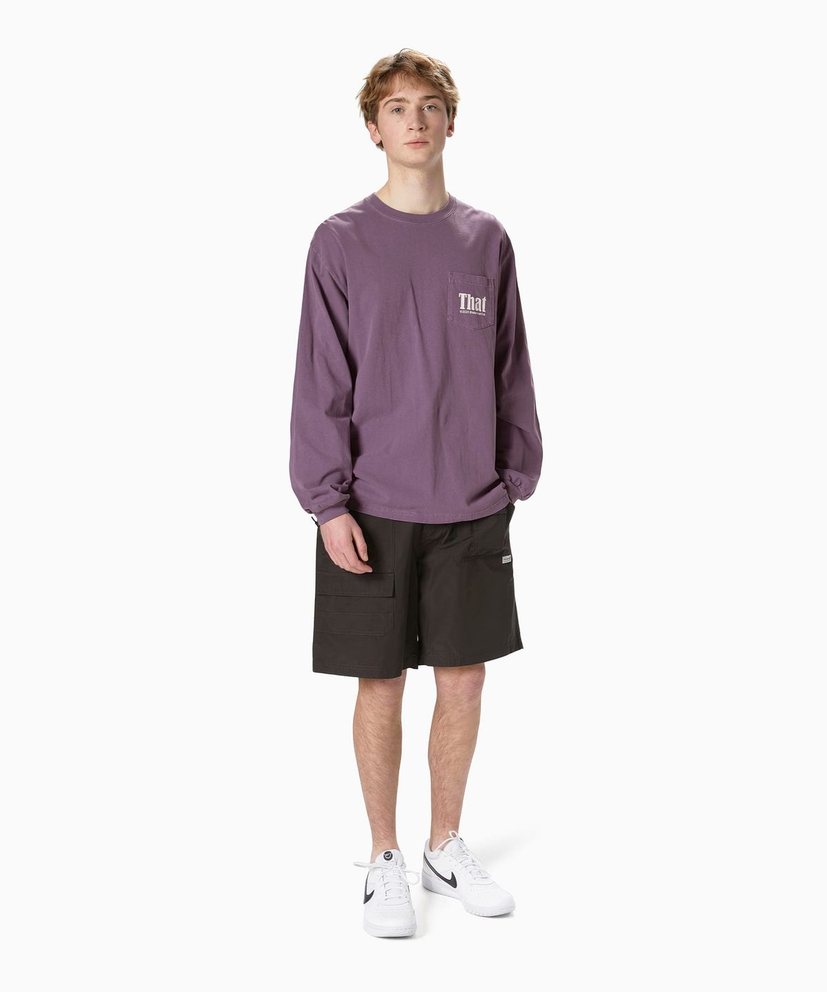 디스이즈네버댓(THISISNEVERTHAT) That Pocket L/S Tee Purple