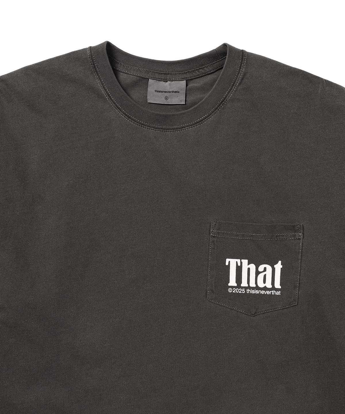 디스이즈네버댓(THISISNEVERTHAT) That Pocket L/S Tee Charcoal