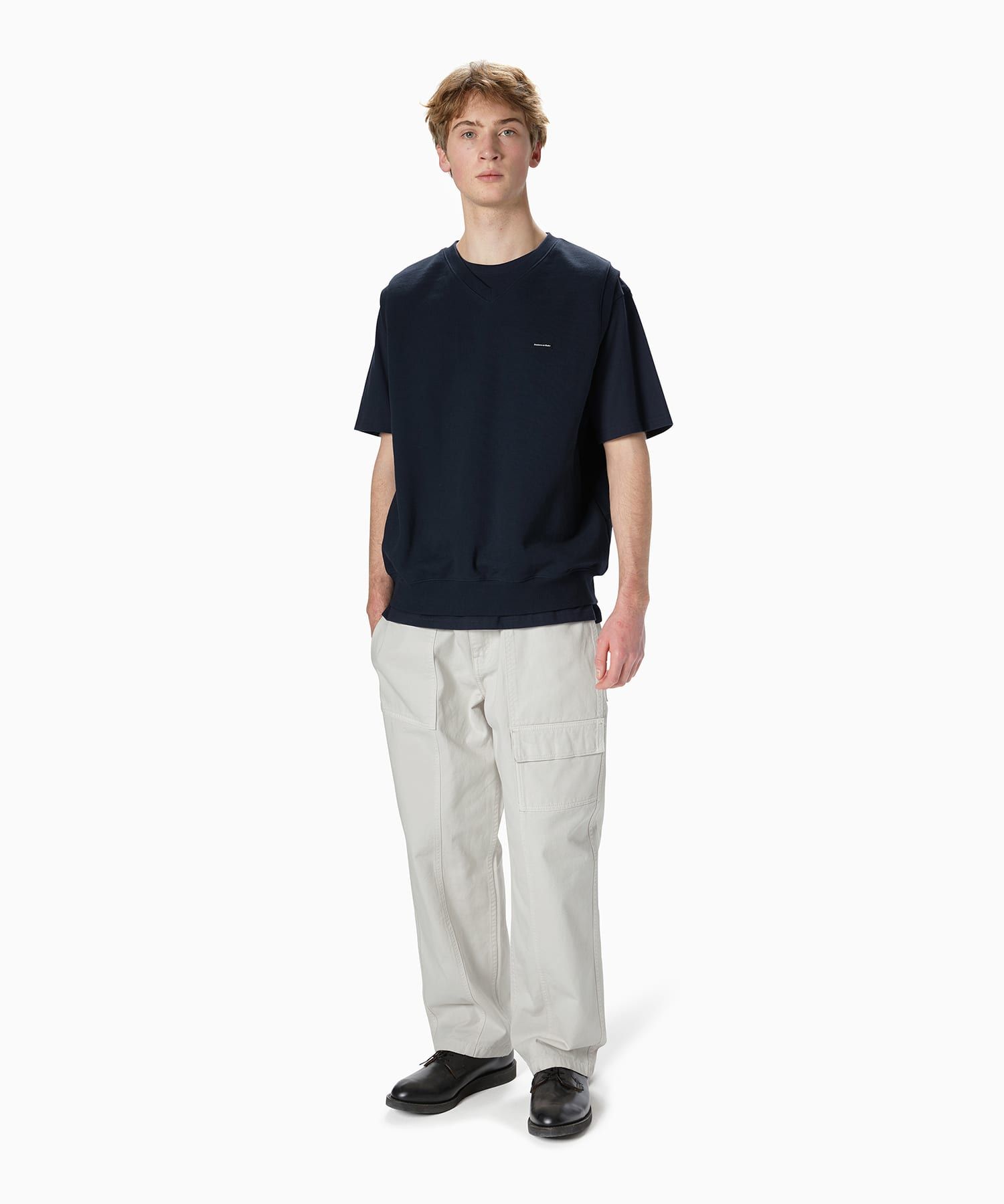 MUSINSA | thisisneverthat® T.N.T. Classic HDP V Neck Vest Navy