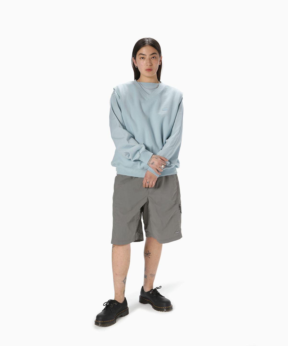 디스이즈네버댓(THISISNEVERTHAT) T.N.T. Classic HDP V Neck Vest Light Aqua