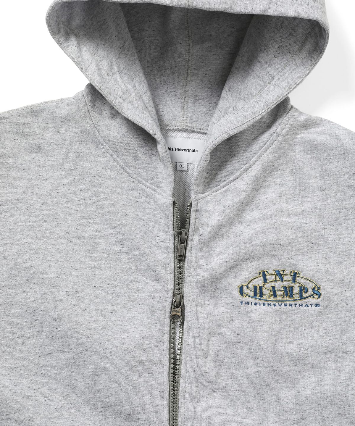 디스이즈네버댓(THISISNEVERTHAT) Sleeveless Zip Up Hoodie Heather Grey