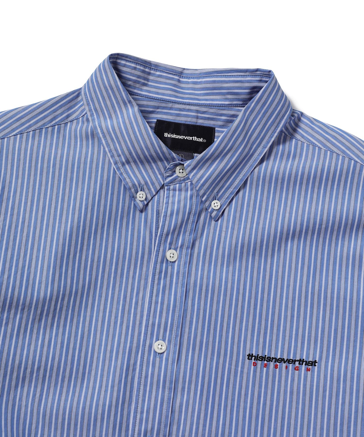 MUSINSA | thisisneverthat® DSN Striped Shirt Blue