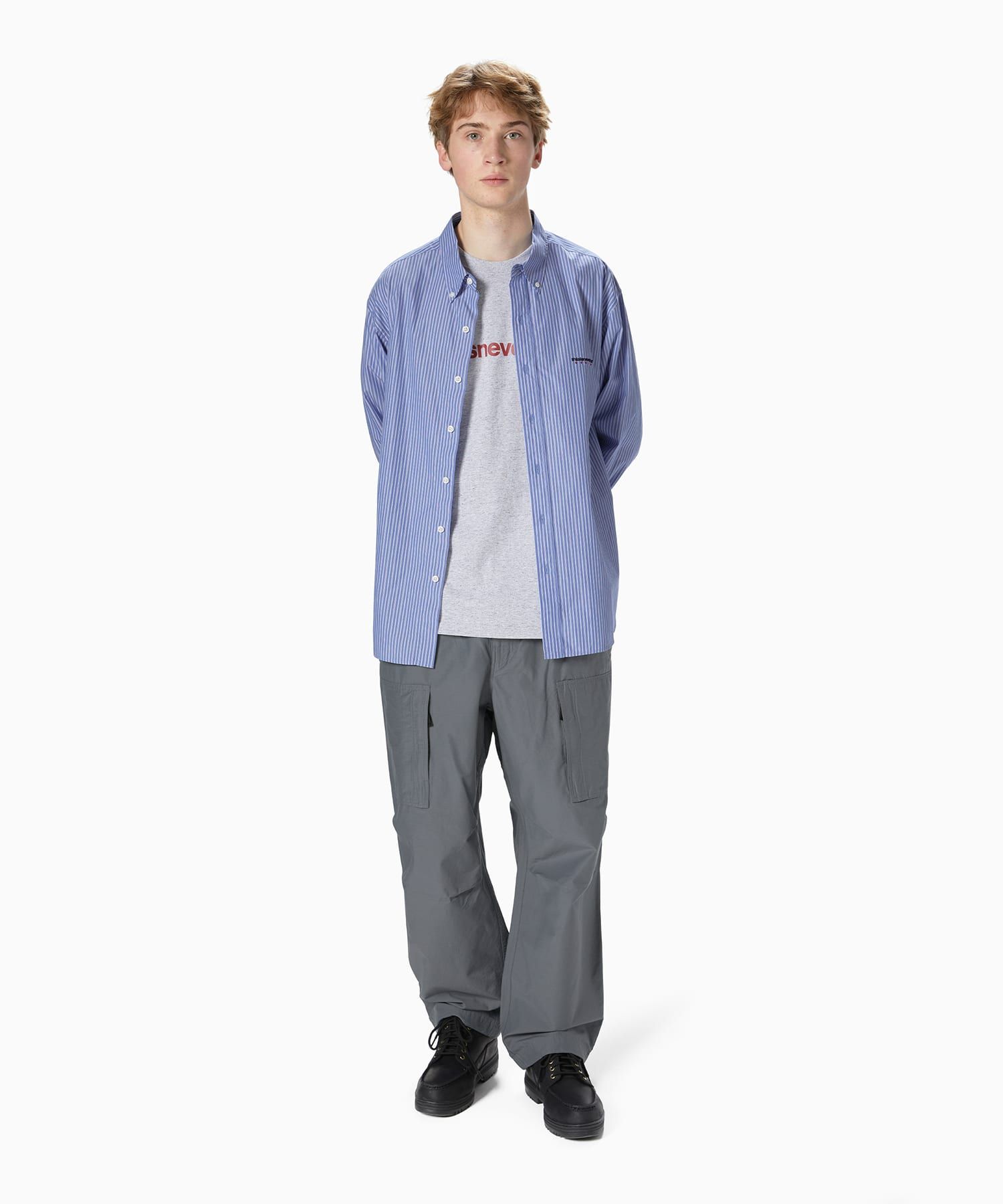 MUSINSA | thisisneverthat® DSN Striped Shirt Blue