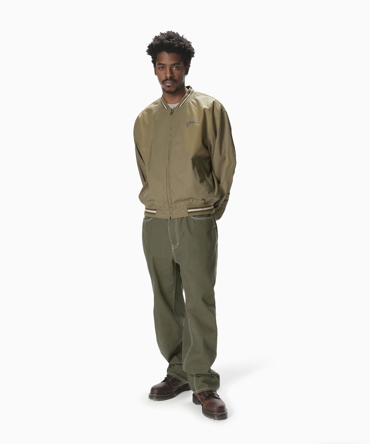디스이즈네버댓(THISISNEVERTHAT) Faded Stadium Jacket Beige