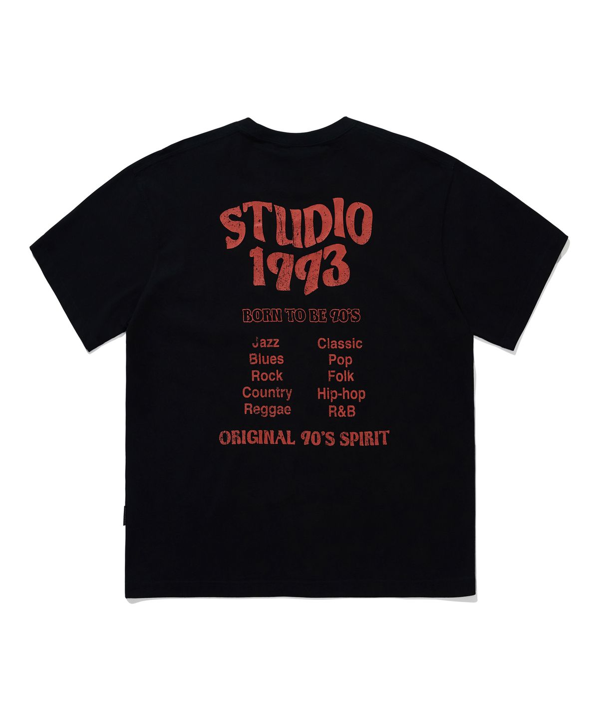 1993스튜디오(1993STUDIO) 웨이브 스튜디오 그래픽 티셔츠_블랙