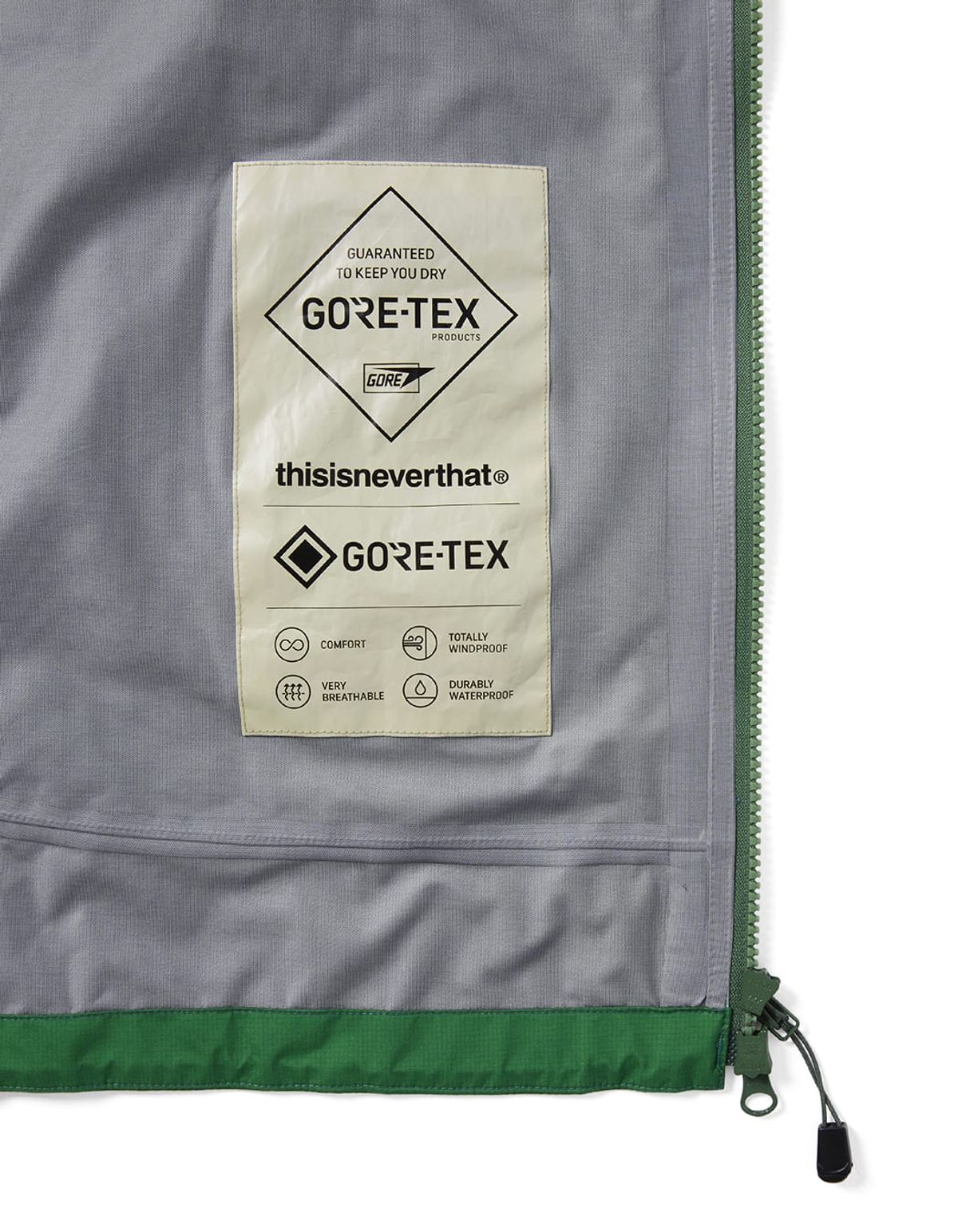 디스이즈네버댓(THISISNEVERTHAT) GORE-TEX 3L Lightweight Jacket Light Green