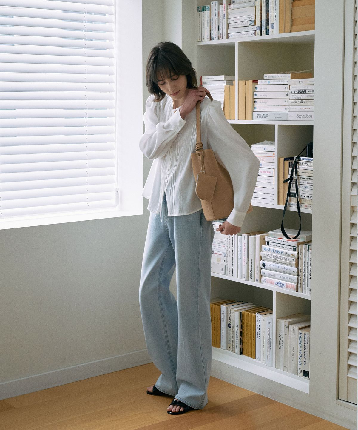 라메레이(LAMEREI) [기장선택]Semi-Bootcut Denim[LMBFSP25DN5202]-Light Blue