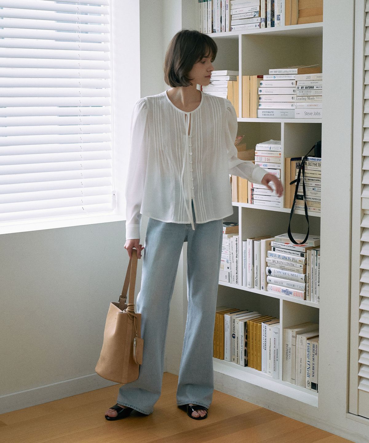 라메레이(LAMEREI) [기장선택]Semi-Bootcut Denim[LMBFSP25DN5202]-Light Blue