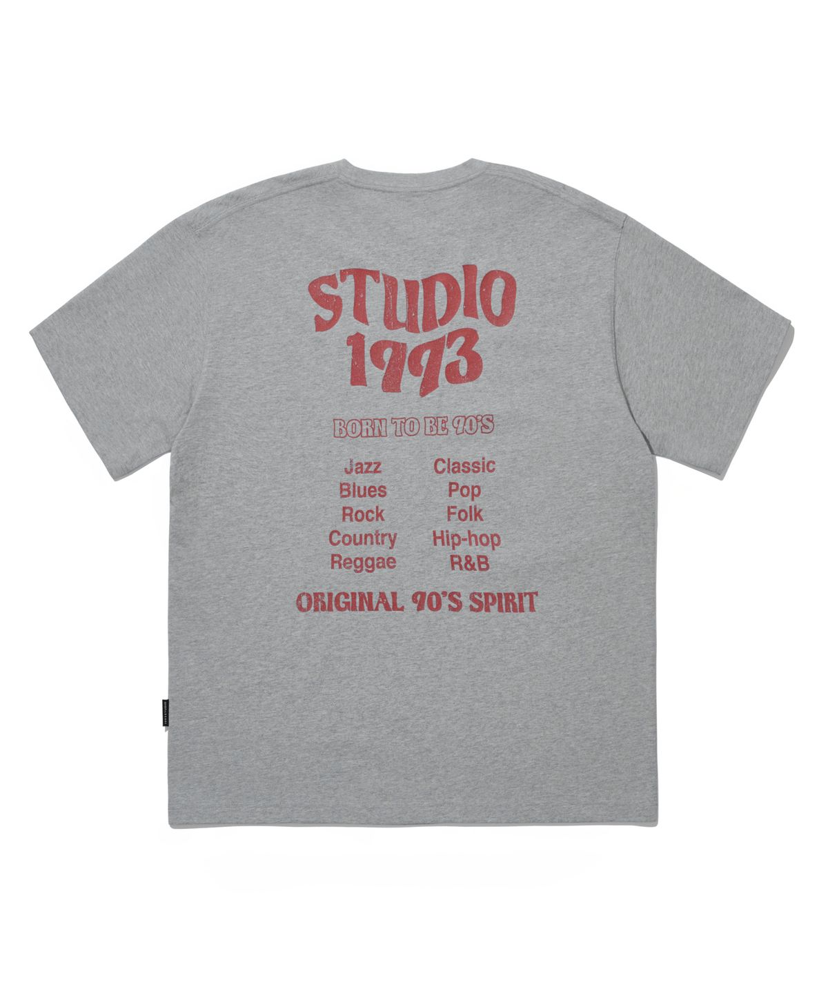 1993스튜디오(1993STUDIO) 웨이브 스튜디오 그래픽 티셔츠_그레이