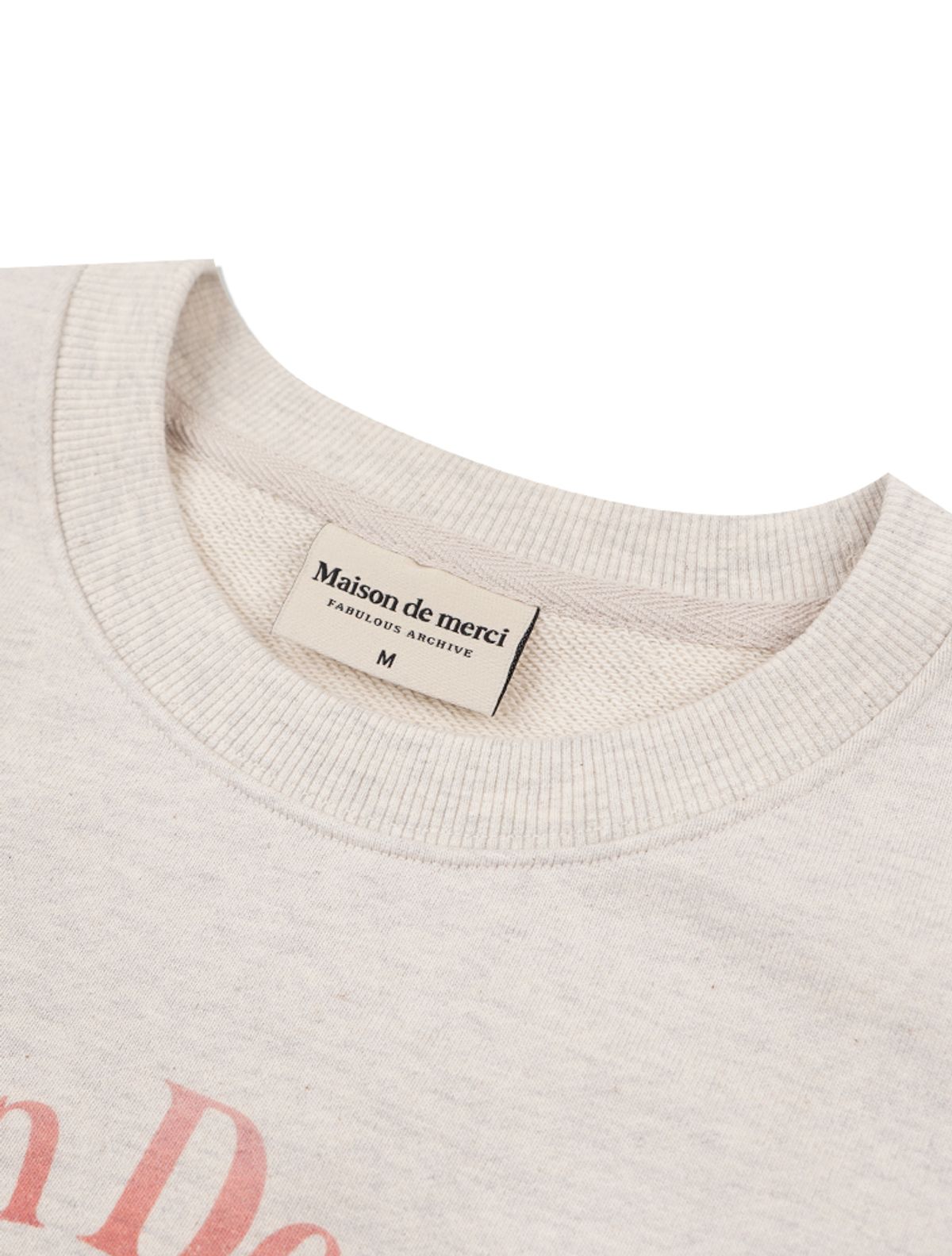 라 메종 스튜디오(LA MAISON STUDIO) 우먼즈 빈티지 캐슬가든 크롭 맨투맨 오트밀(FCF1TS205W)
