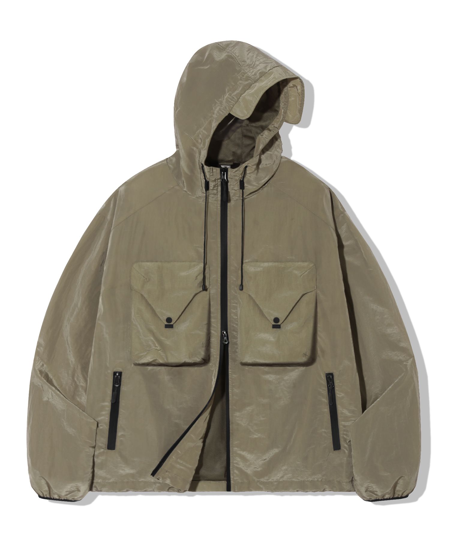 [TRILLION] BIG POCKET L NYLON HOOD WINDBREAKER /追跡付 MUSINSA公式 | TRILLION Big Pocket Metal Nylon Hooded Zip-Up