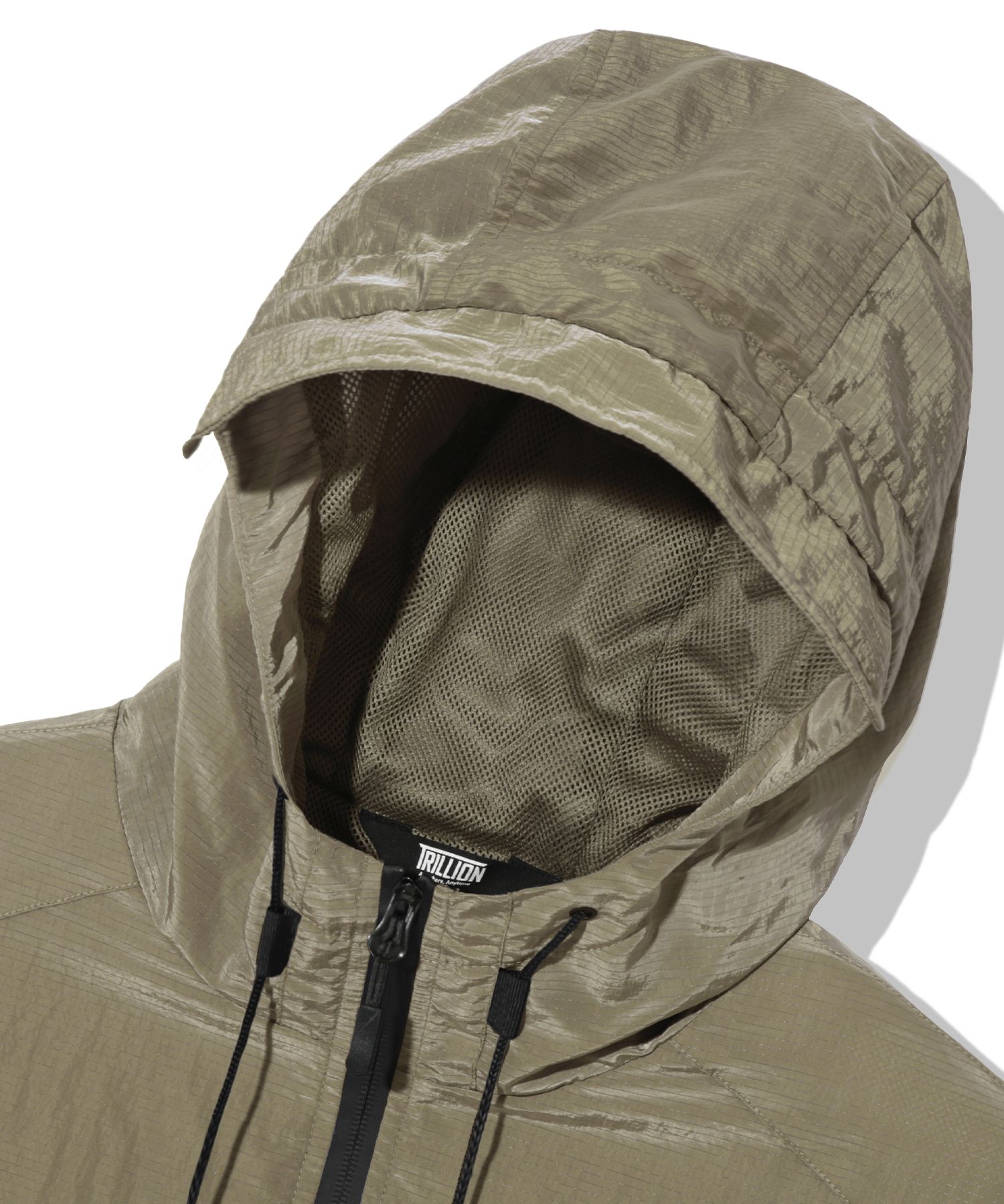 MUSINSA公式 | TRILLION Big Pocket Metal Nylon Hooded Zip-Up