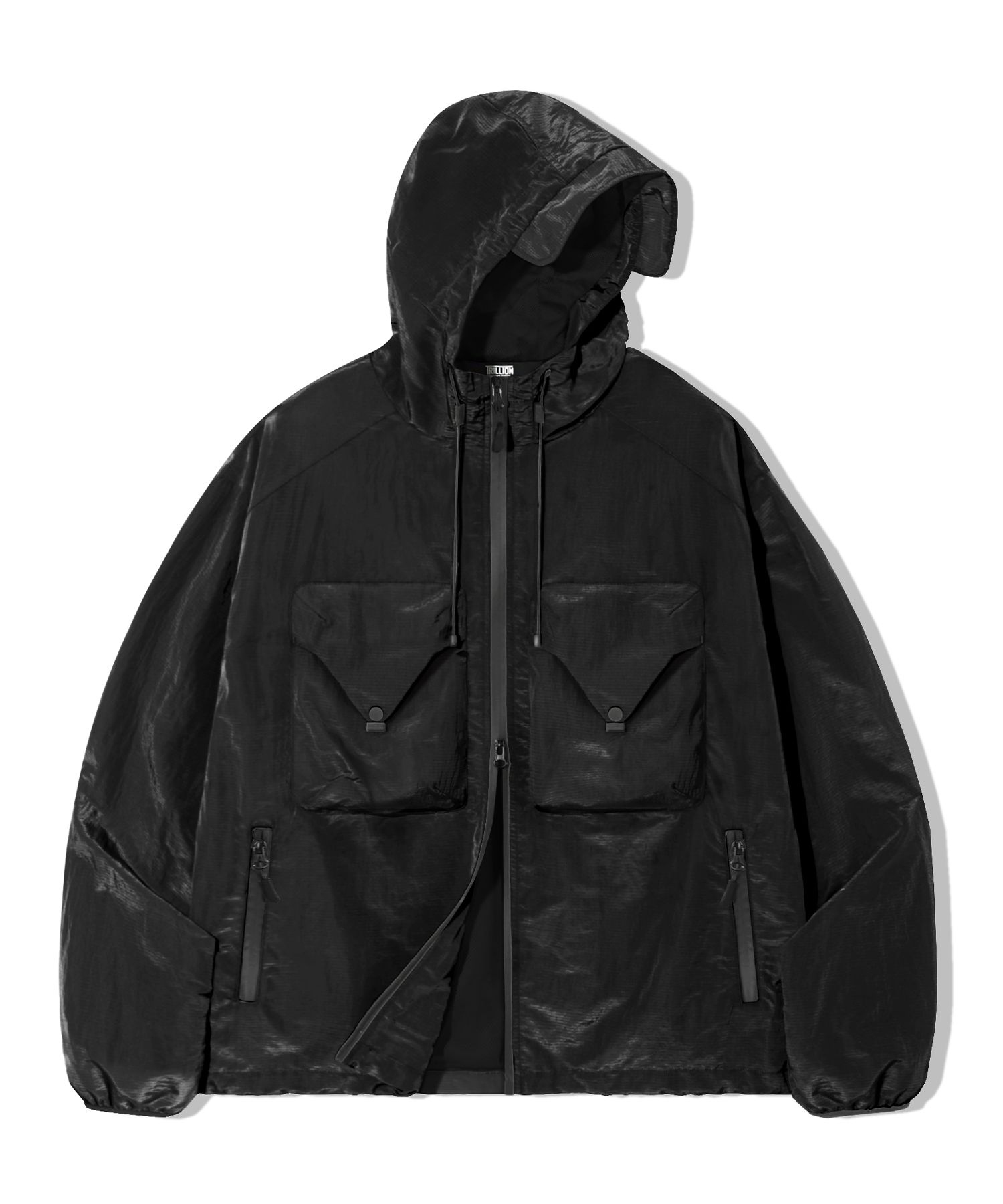 [TRILLION] BIG POCKET L NYLON HOOD WINDBREAKER /追跡付 MUSINSA公式 | TRILLION Big Pocket Metal Nylon Hooded Zip-Up
