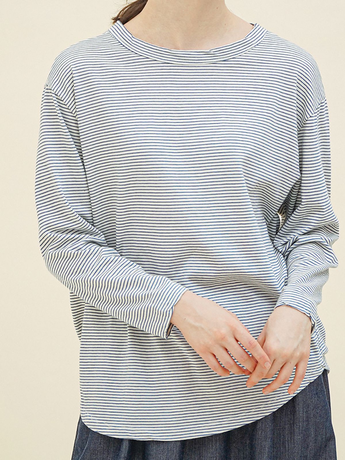 치키타(CHIQUITA) [25봄] 스트라이프 9부 T 블루 251607TBL