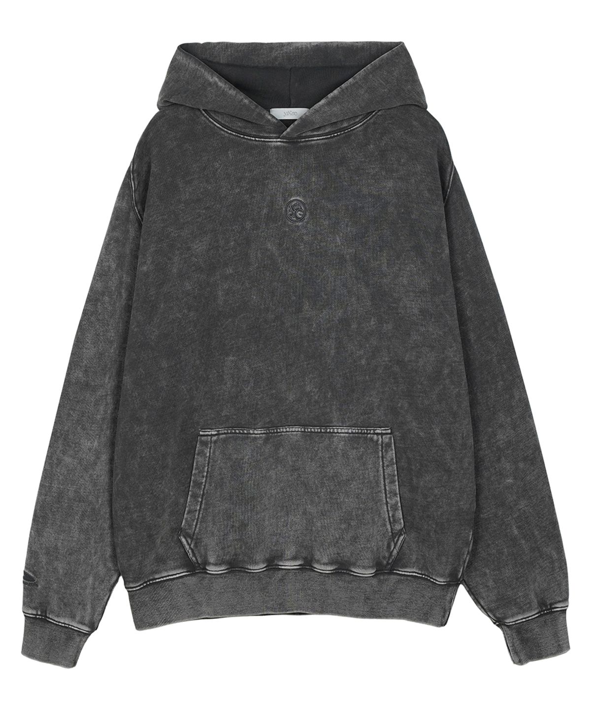이예(YIYAE) Marvle Washed Signet Hoodie Gray