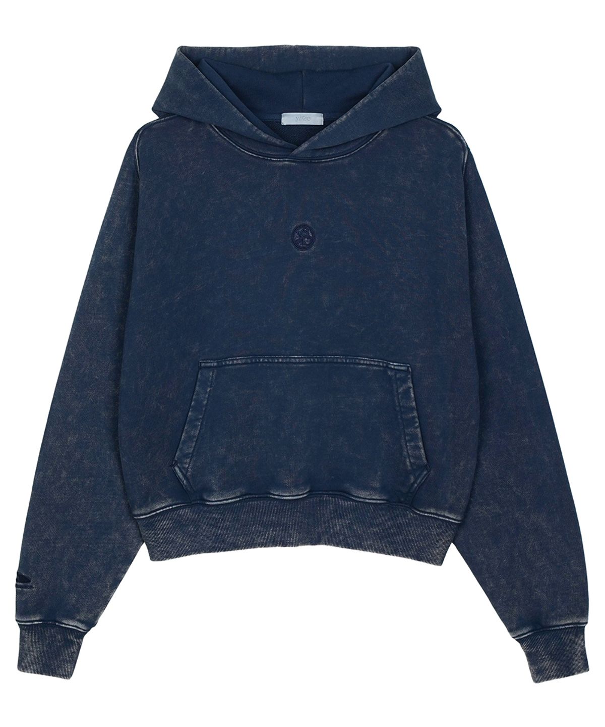 이예(YIYAE) Marvle Washed Signet Hoodie Navy