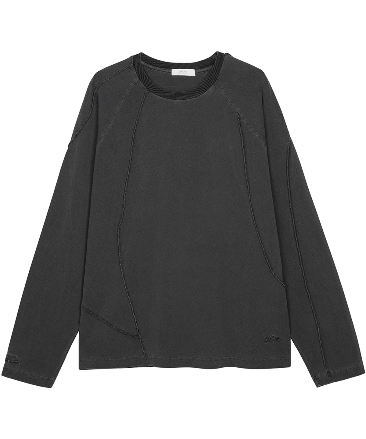 이예(YIYAE) Washed Spiral Seam Long Sleeve Gray