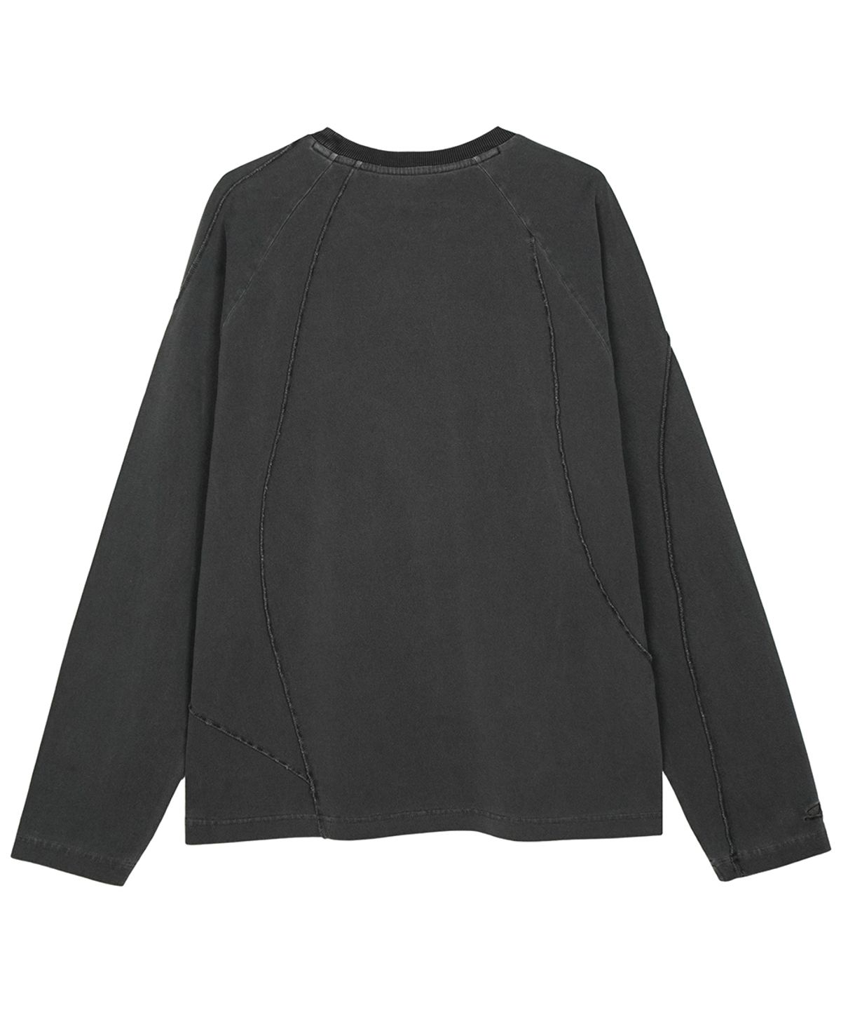 이예(YIYAE) Washed Spiral Seam Long Sleeve Gray