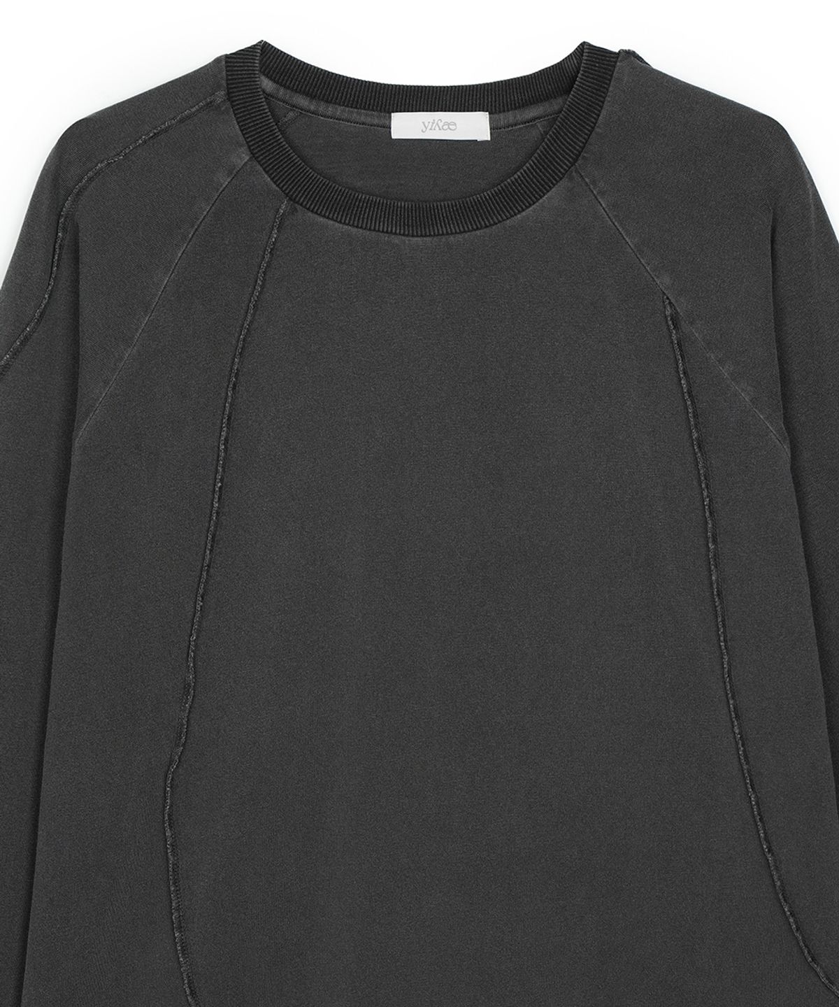 이예(YIYAE) Washed Spiral Seam Long Sleeve Gray