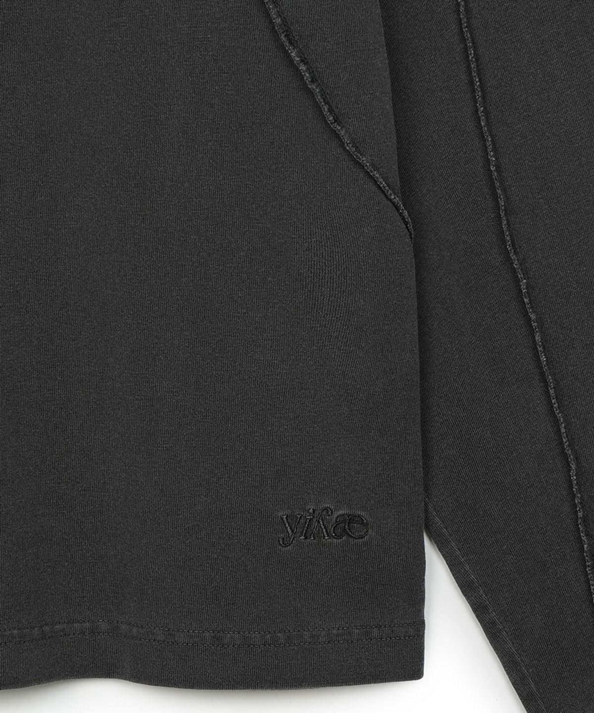 이예(YIYAE) Washed Spiral Seam Long Sleeve Gray