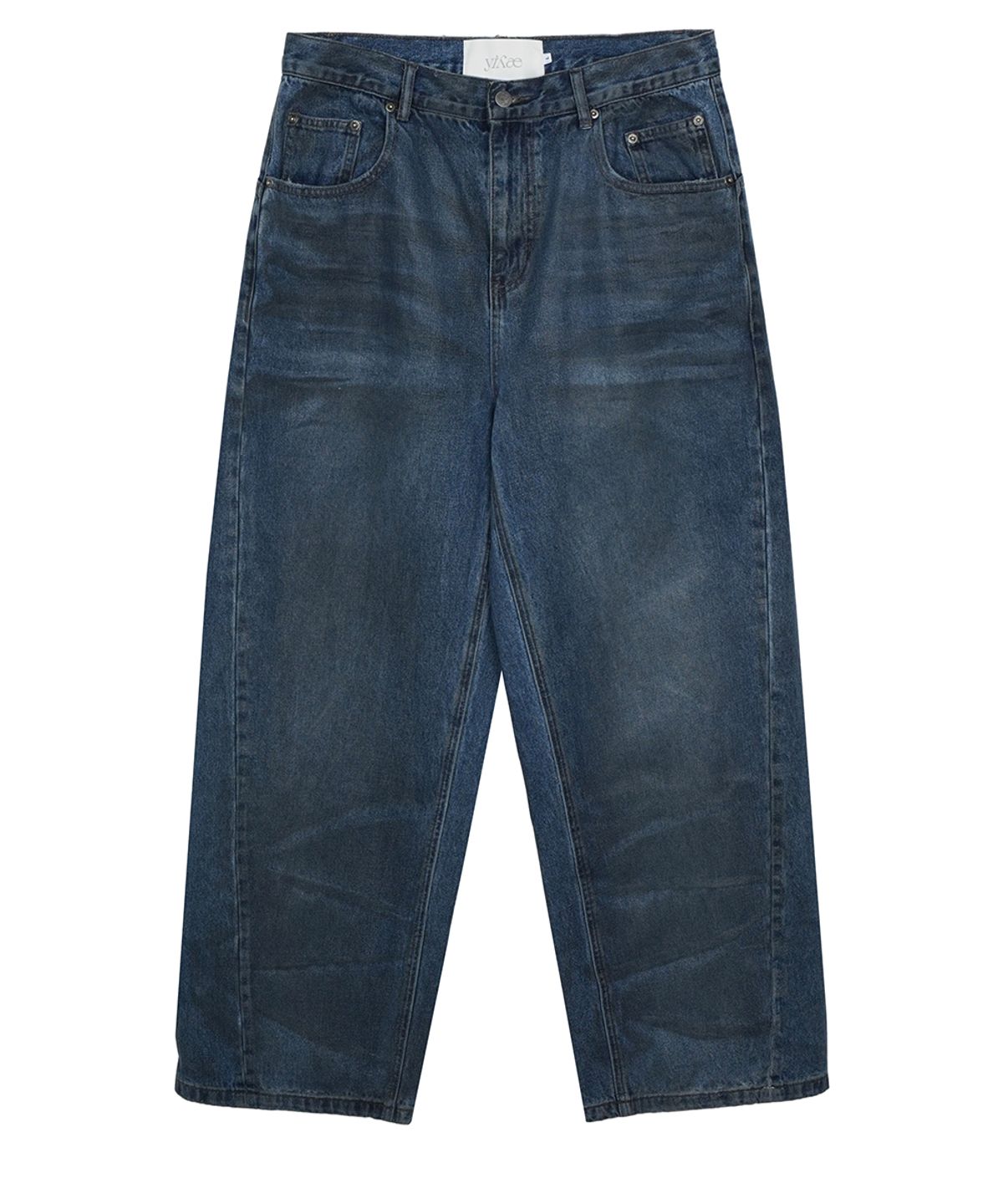 이예(YIYAE) Old School Wide Fit Denim Jeans Blue