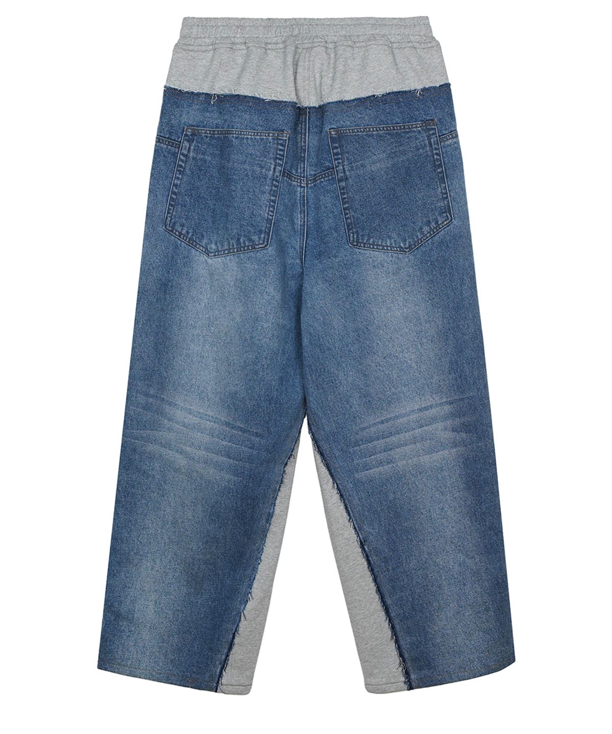 이예(YIYAE) Layered Cut-up Denim Pants Blue