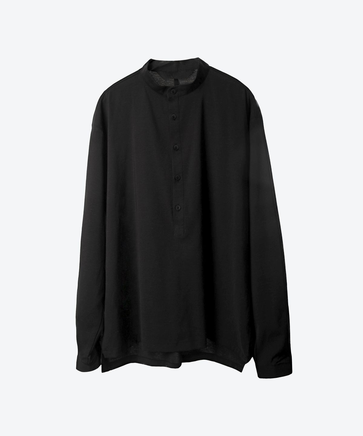 언티지(UNTAGE) 린넨 헨리 셔츠[Black(UNISEX)]_UTS-FS84