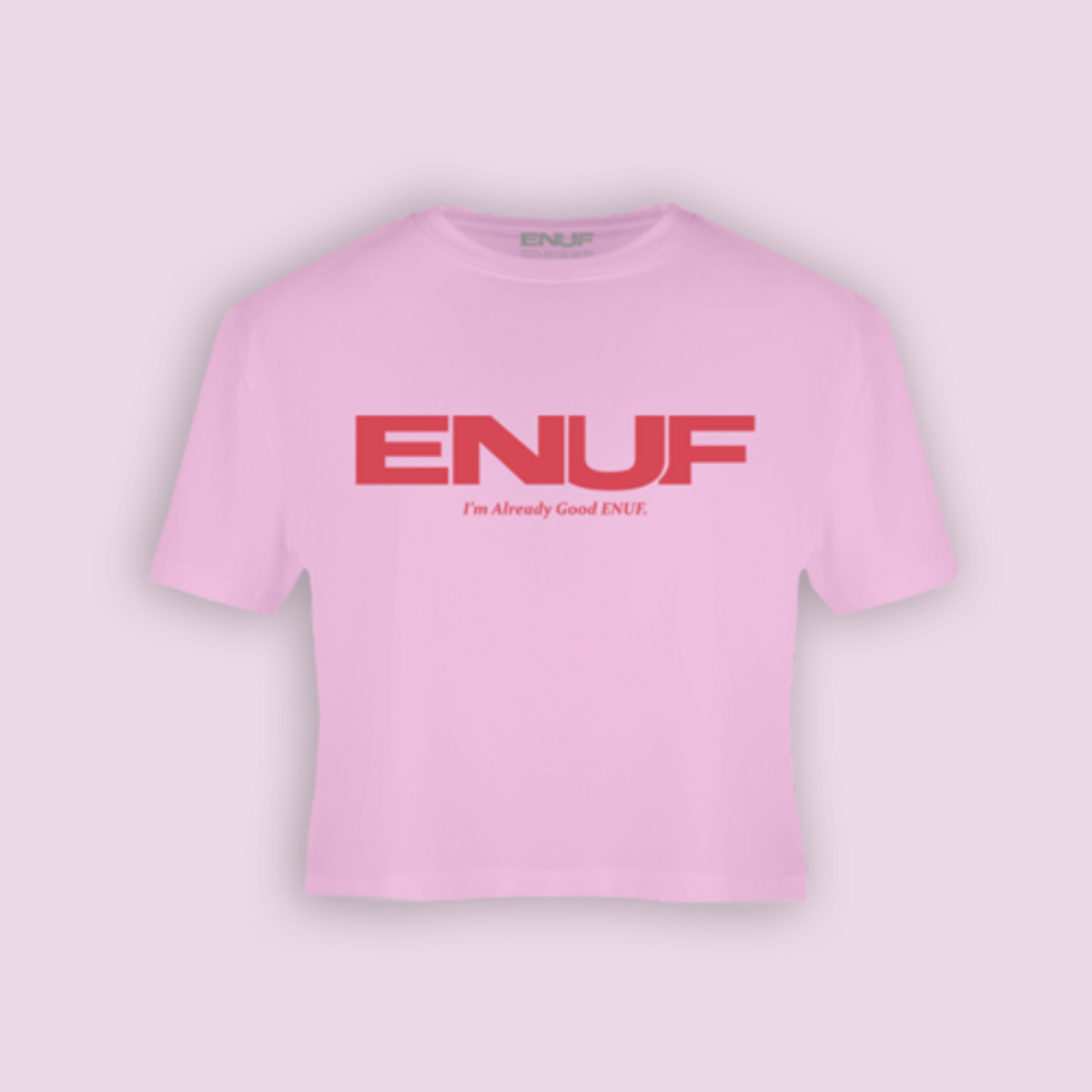 이너프(ENUF) trawberry milk 바이올렛핑크 반팔크롭