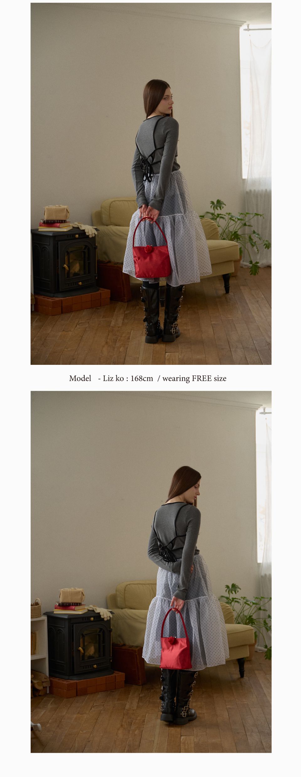 musinsa LETERIE バッグ MUSINSA | LETERIE LETERIE CORSAGE TOTE BAG_RED