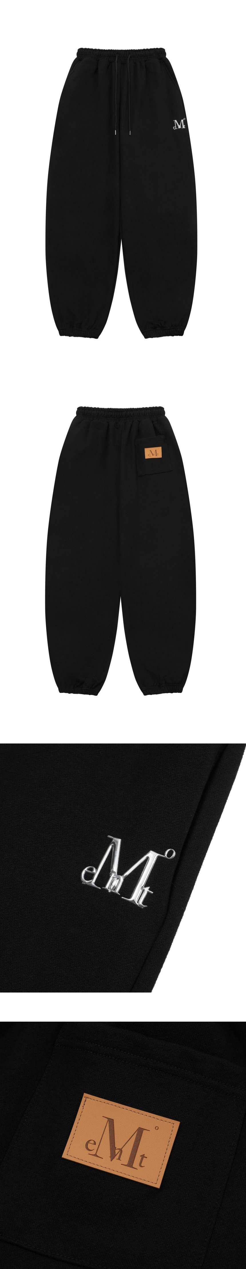 MUSINSA | MUCENT Rash Metal Logo Jogger Sweat Wide Pants (4