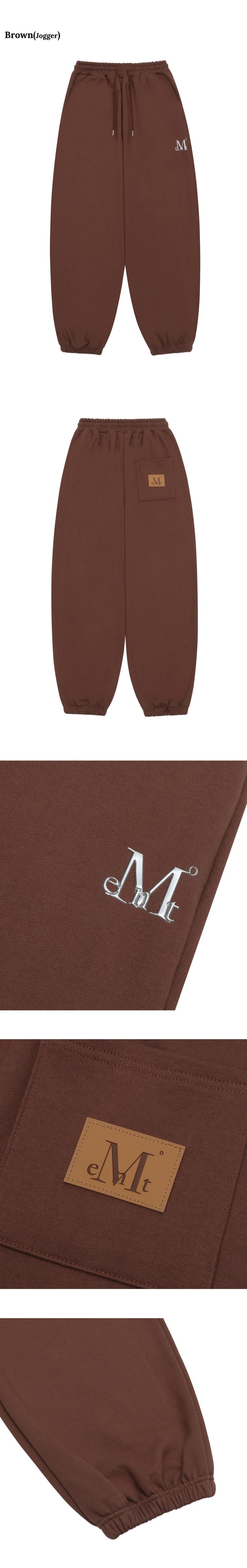 MUSINSA | MUCENT Rash Metal Logo Jogger Sweat Wide Pants (4