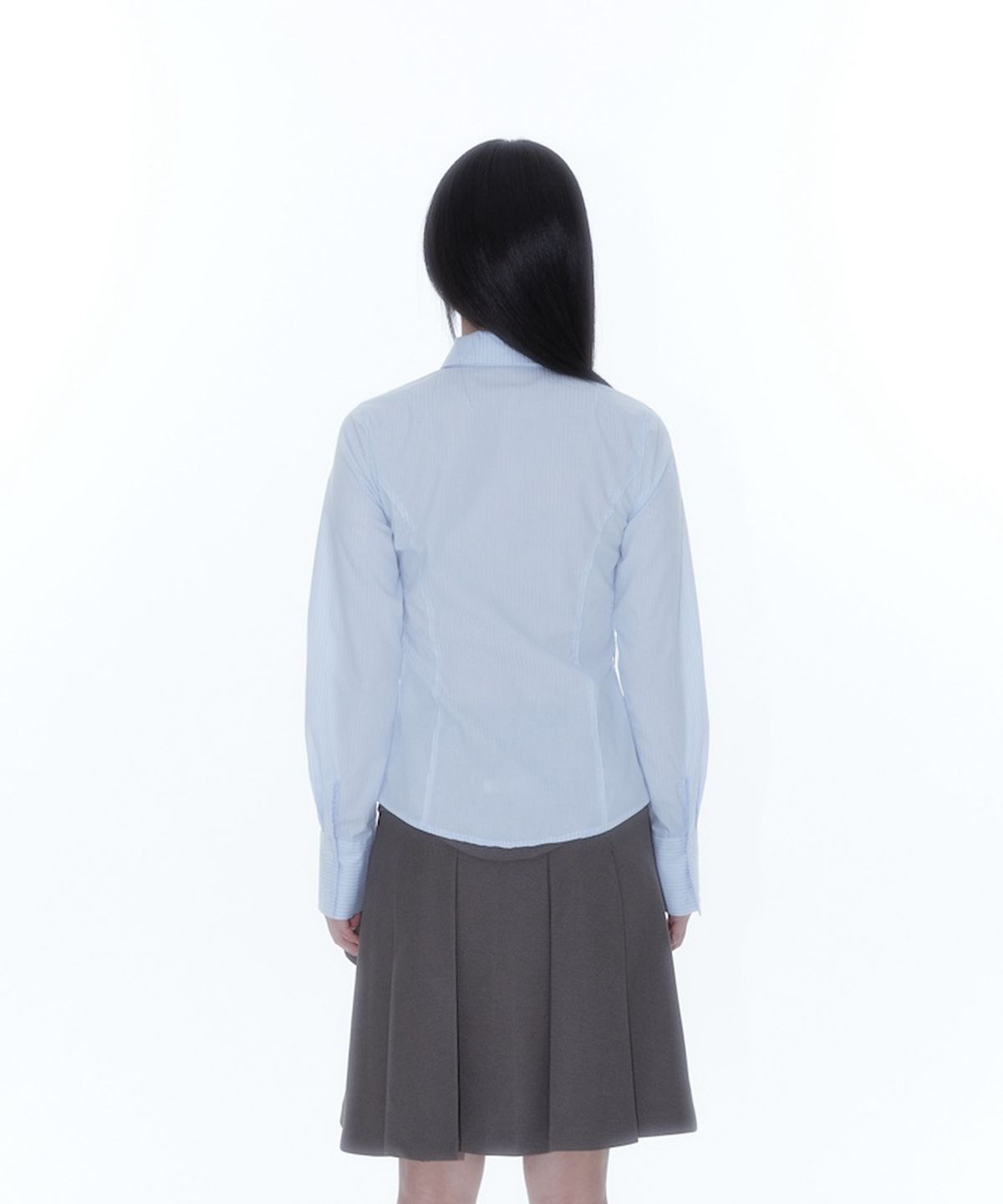 카시코(KASHIKO) Slim Corset Shirts Blue