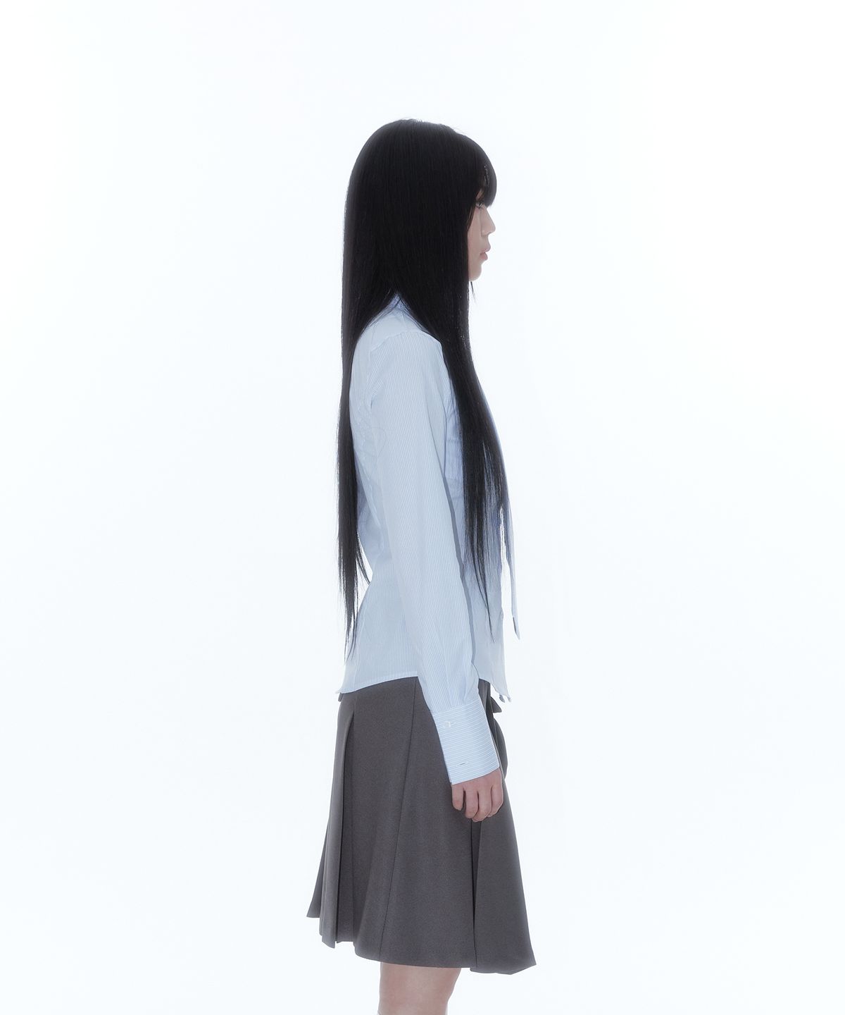 카시코(KASHIKO) Slim Corset Shirts Blue