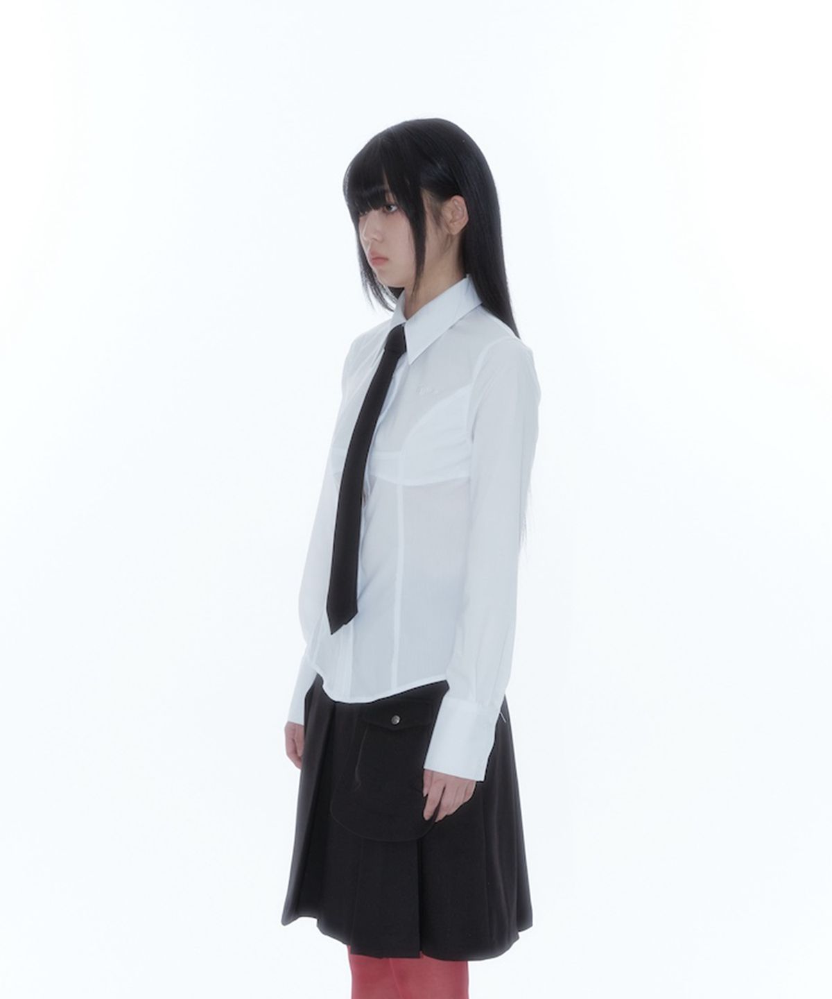 카시코(KASHIKO) Slim Corset Shirts White