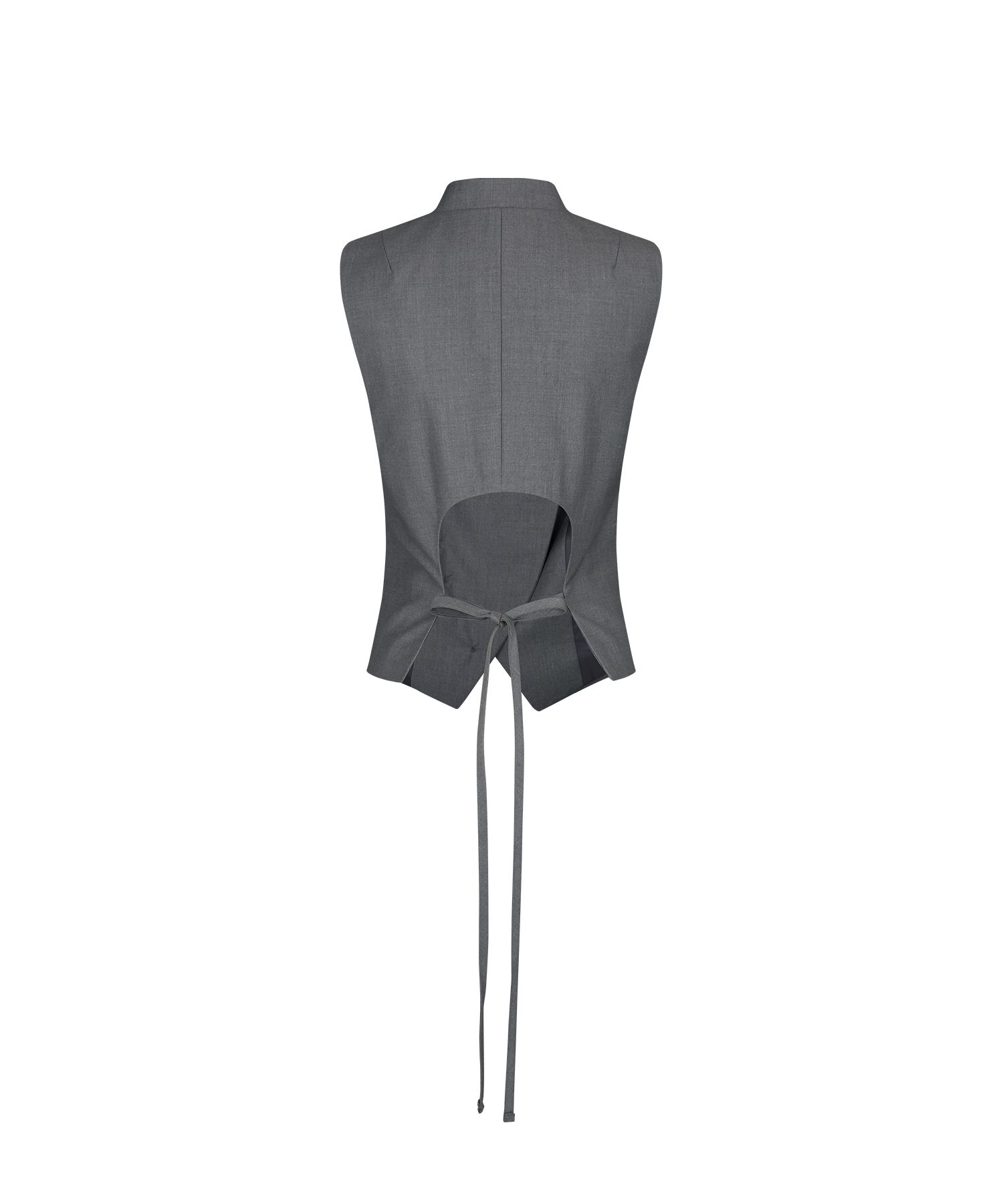 MUSINSA | KASHIKO Preppy China Collar Vest Gray