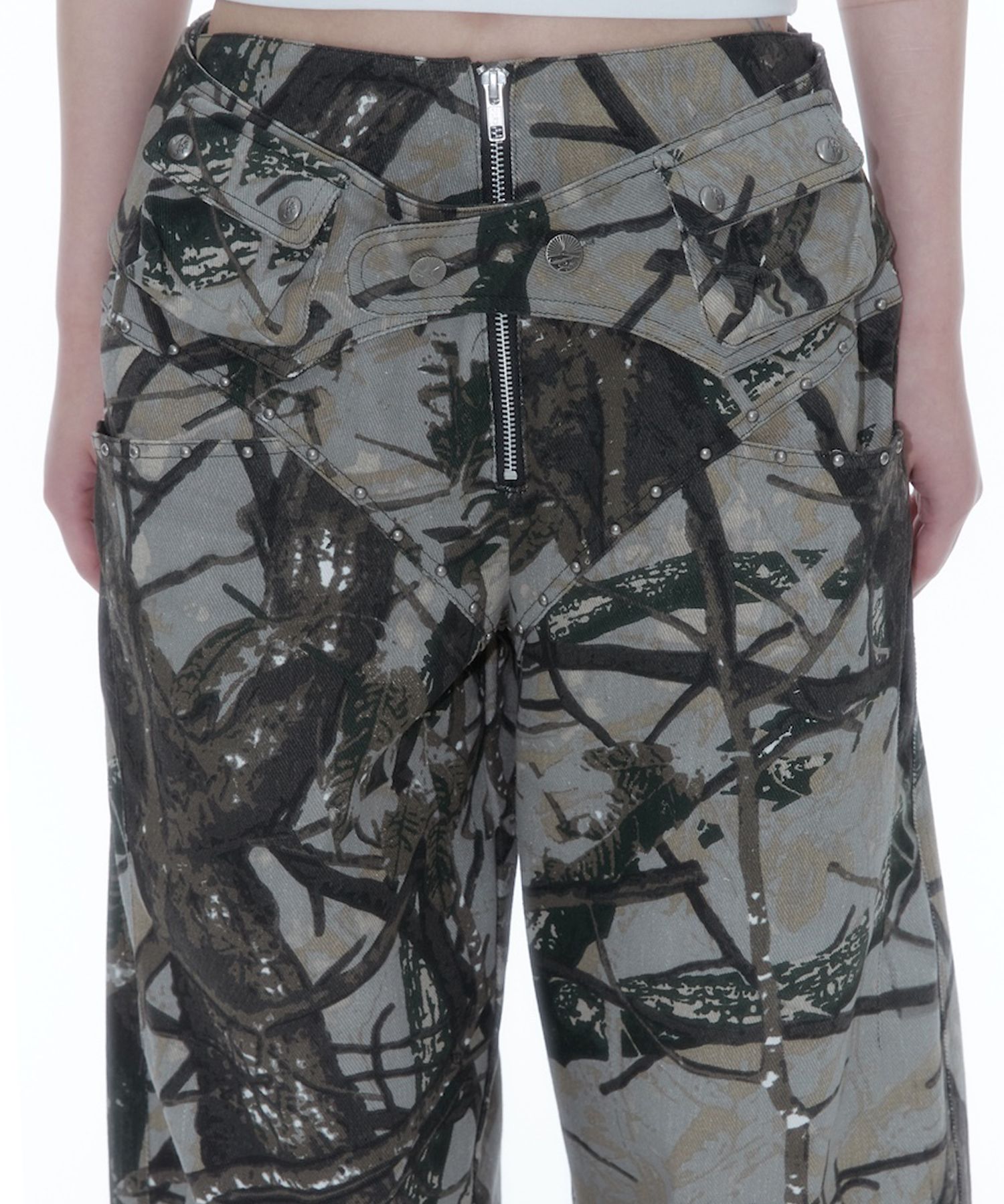 ●Kashiko● 25SS Belt Rivet Oval Pants MUSINSA | KASHIKO Belt Rivet Oval Pants Camo