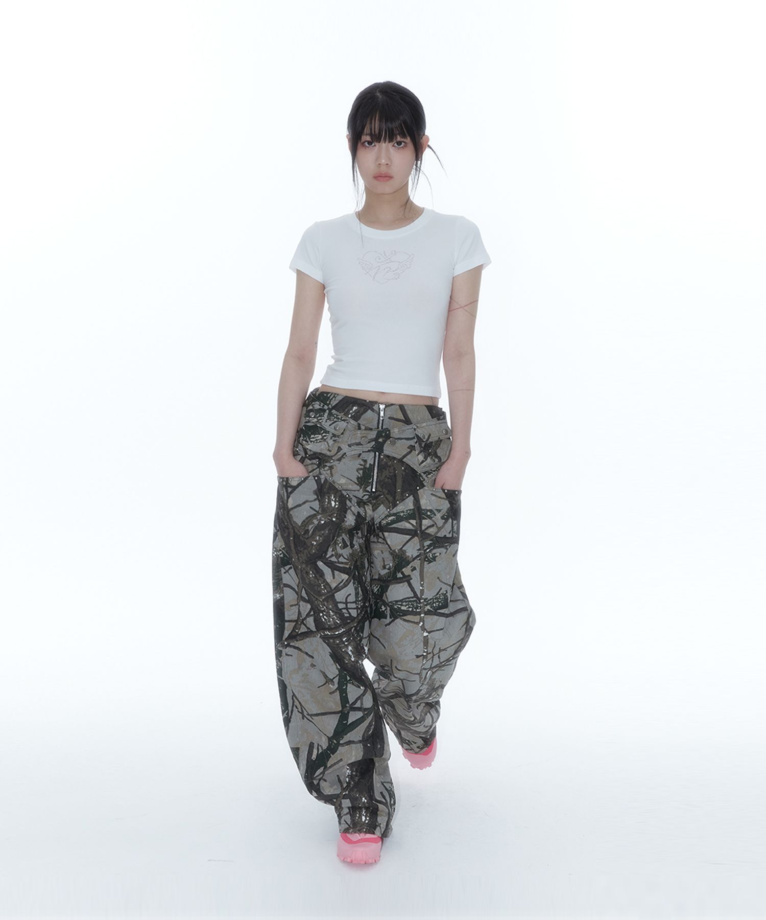 ★2025SS新作★KASHIKO★Belt Rivet Oval Pants MUSINSA | KASHIKO Belt Rivet Oval Pants Black