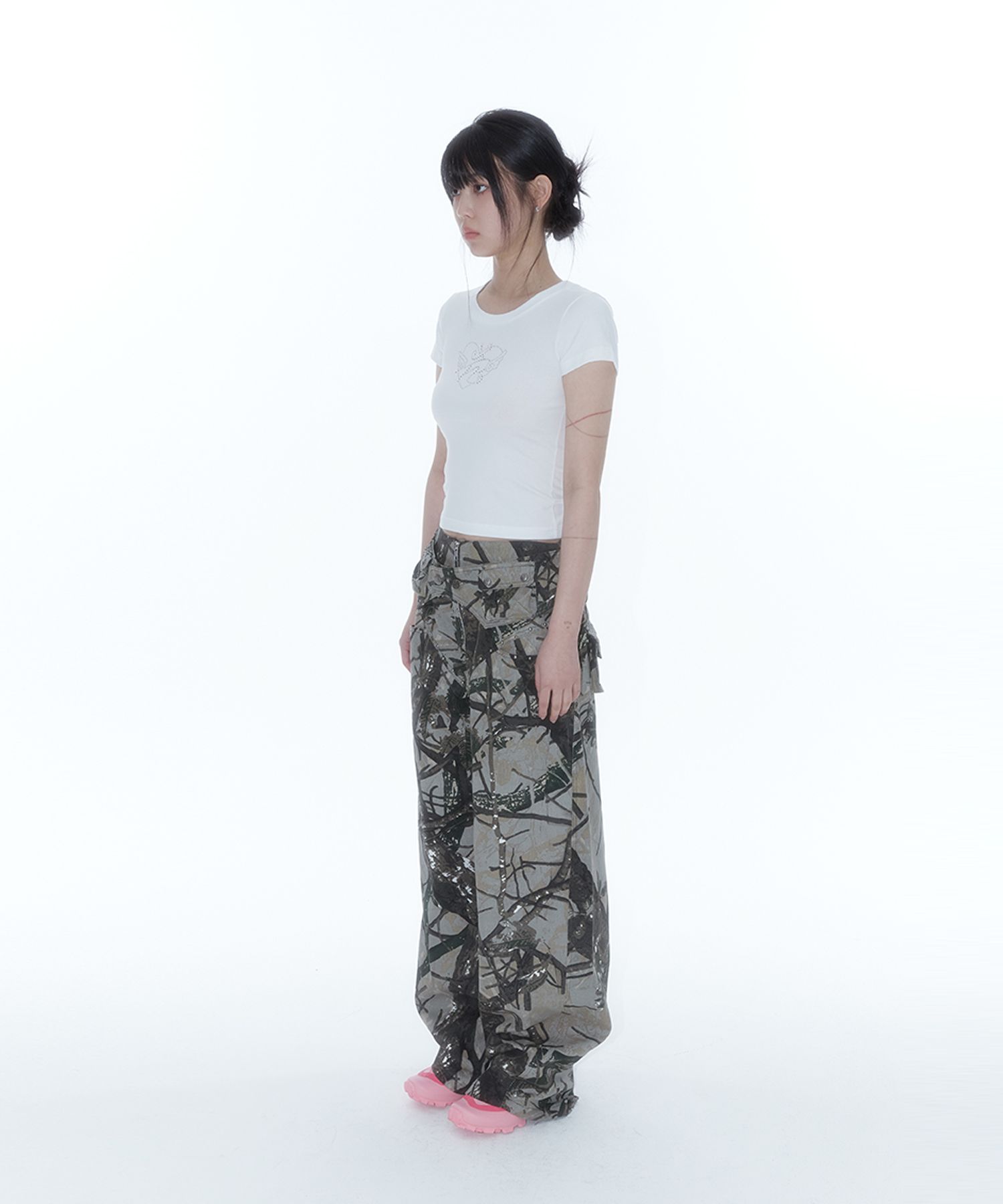 【Kashiko】Belt Rivet Oval Pants 3Colors MUSINSA | KASHIKO Belt Rivet Oval Pants Camo