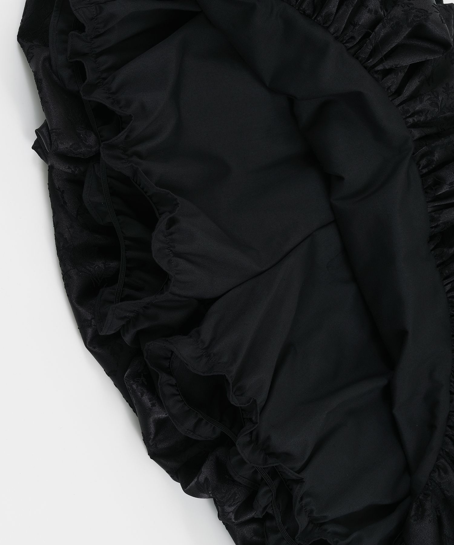 MUSINSA | KASHIKO Fairy Ribbon Bubble Skirt Black