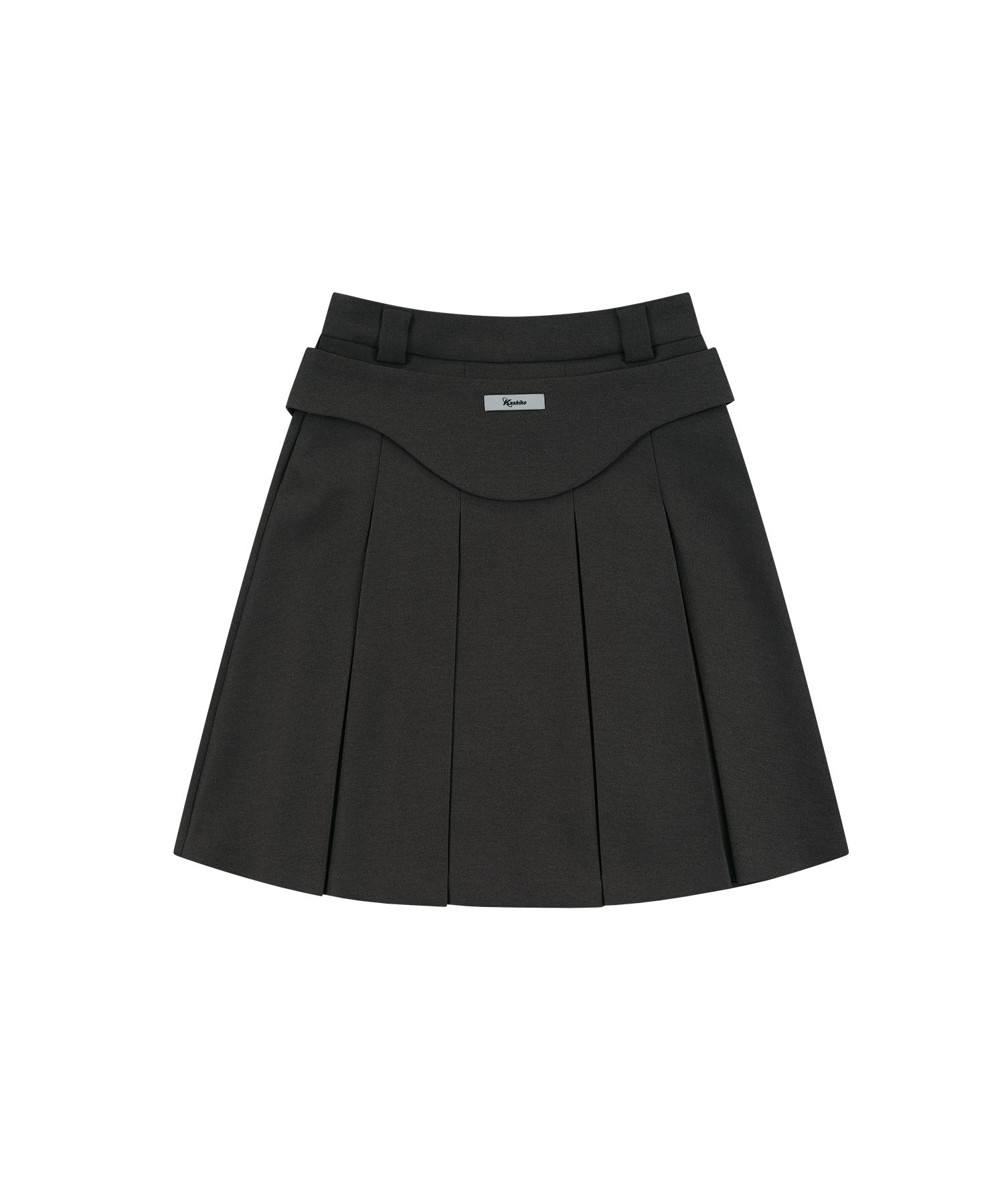 【Kashiko】25ss Ribbon Preppy Pleated Skirt MUSINSA | KASHIKO Ribbon Preppy Pleated Skirt Charcoal