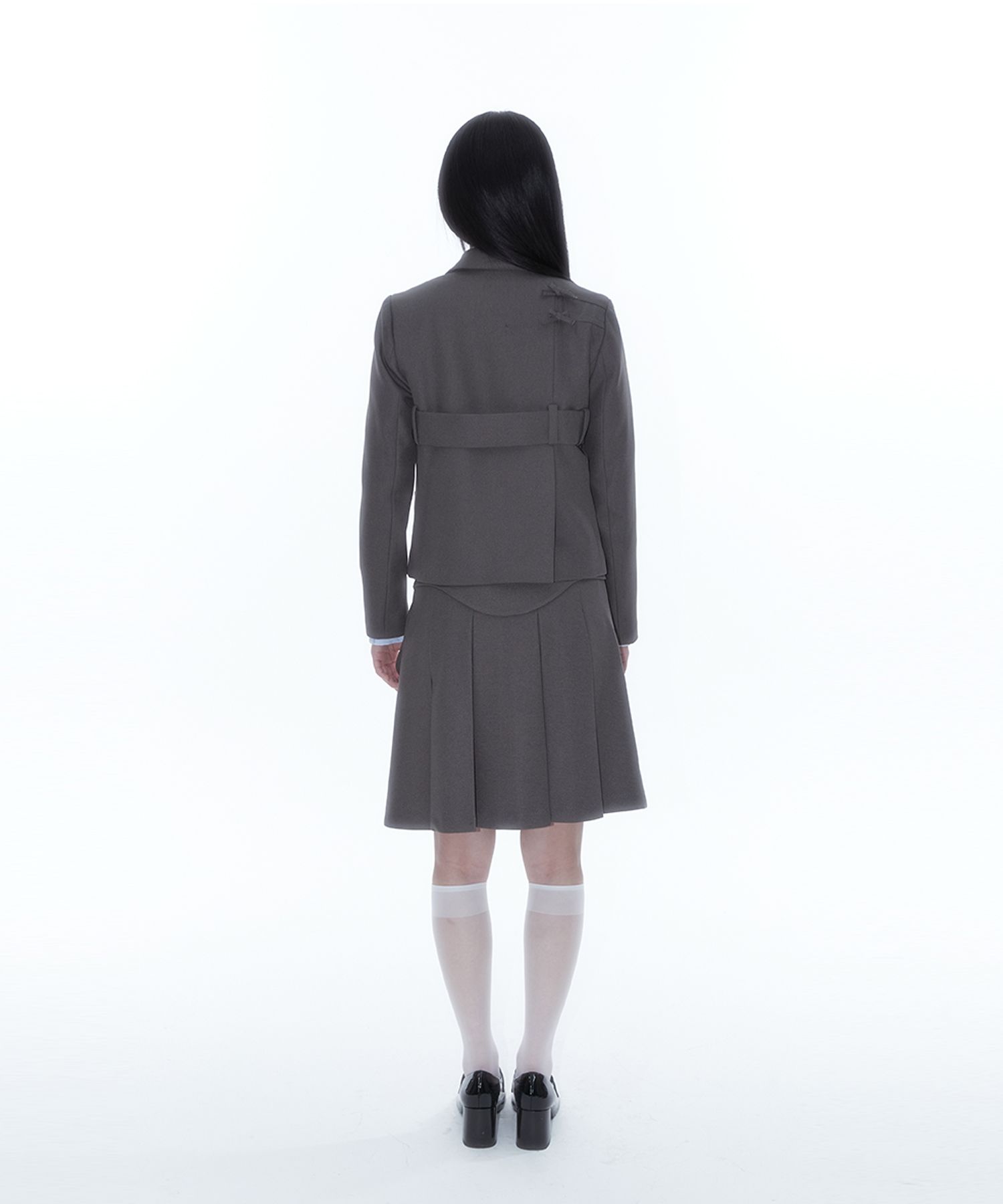 ★Kashiko★【送料0/関税0】Ribbon Preppy Pleated Skirt 2色 MUSINSA | KASHIKO Ribbon Preppy Pleated Skirt Black
