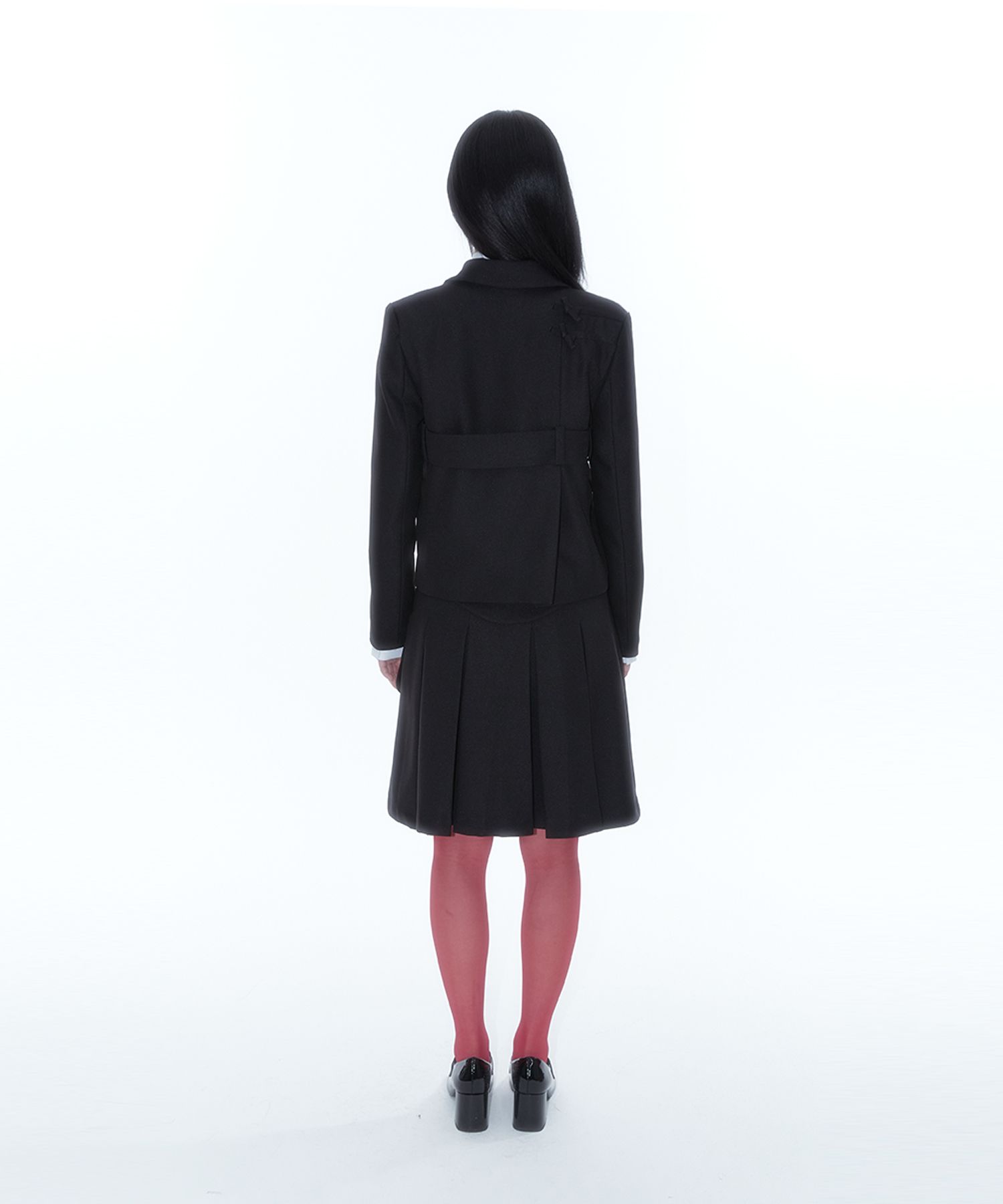Kashiko★Ribbon Preppy Pleated Skirt★2 Color MUSINSA | KASHIKO Ribbon Preppy Pleated Skirt Charcoal