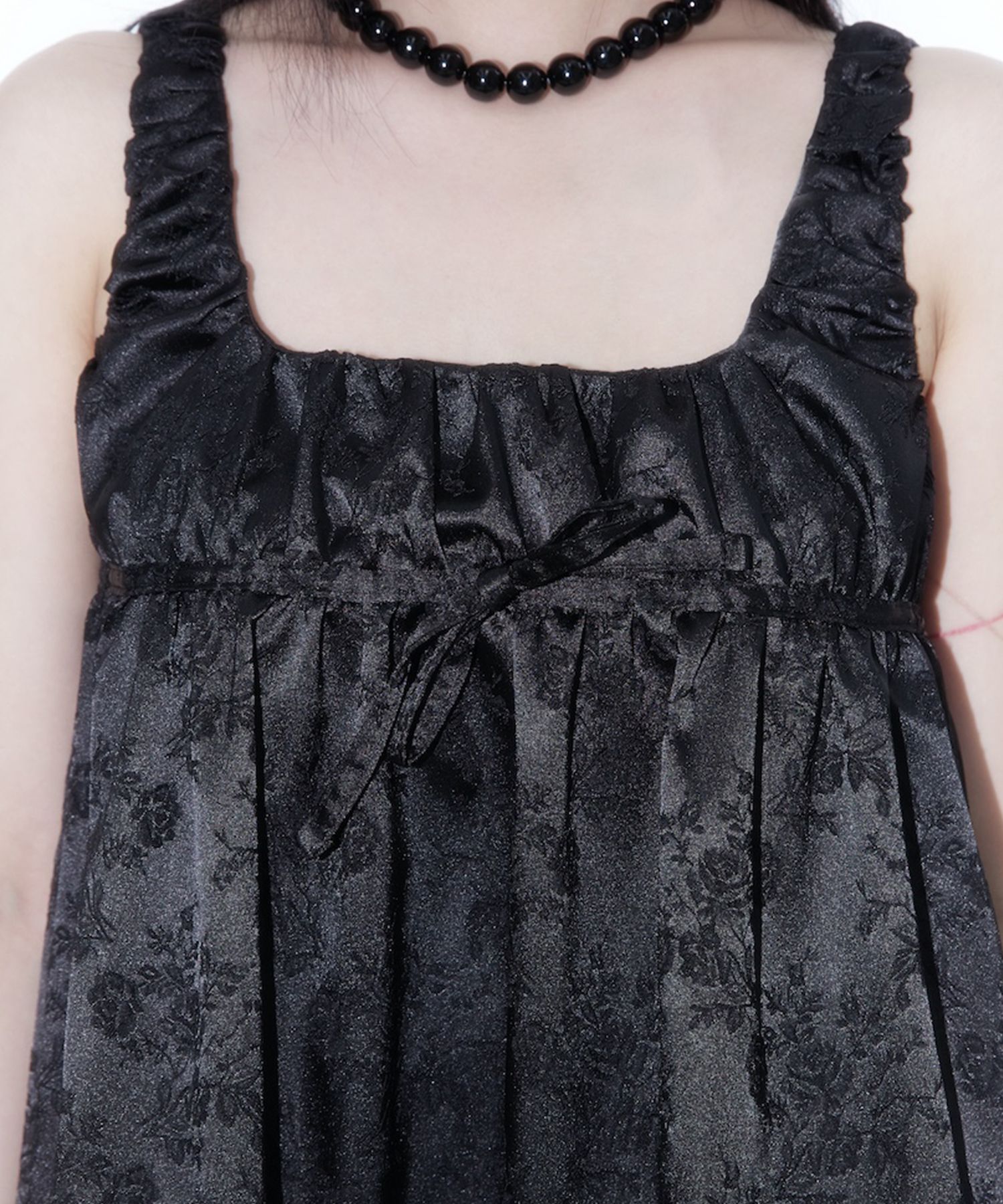[Kashiko] Ribbon Balloon Dress ★すぐ品切れ★ MUSINSA | KASHIKO Ribbon Balloon Dress Black