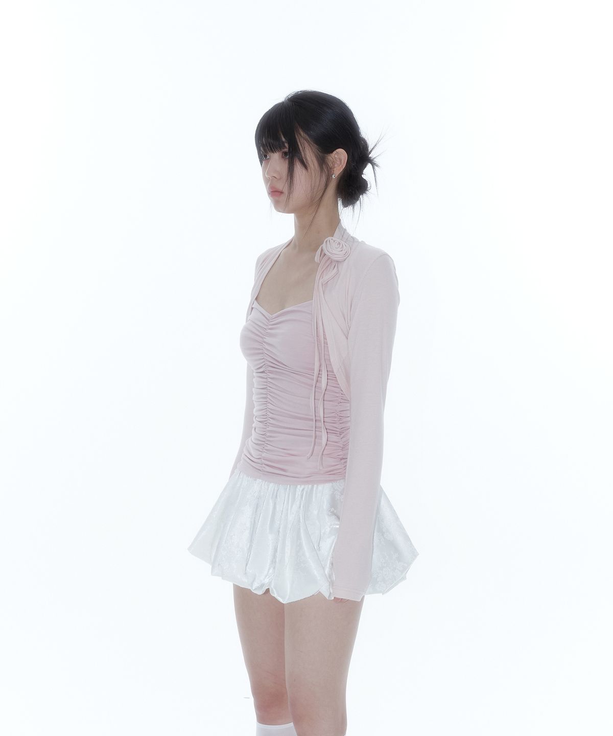 카시코(KASHIKO) Rose Bolero Cardigan Pink